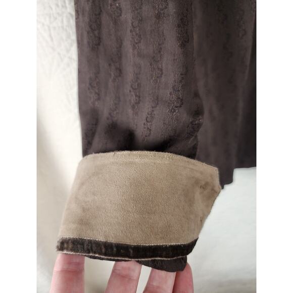 Zagiri Mens Brown Button-up Western Cowboy Yellowstone Shirt Size Large 24"X29" - Picture 9 of 9